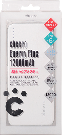 cheero Energy Plus 12000mAh packaging