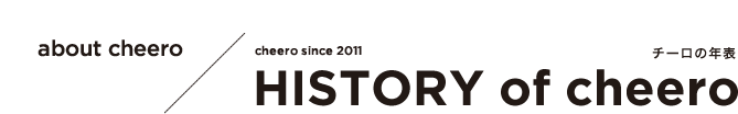 HISTORY of cheero チーロの年表